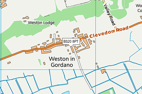 BS20 8PT map - OS VectorMap District (Ordnance Survey)