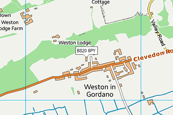 BS20 8PY map - OS VectorMap District (Ordnance Survey)