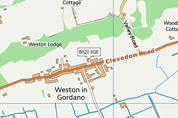 BS20 8QE map - OS VectorMap District (Ordnance Survey)