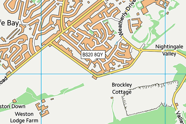 BS20 8QY map - OS VectorMap District (Ordnance Survey)