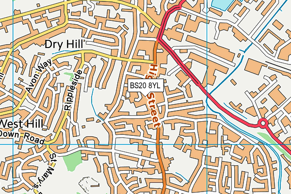 BS20 8YL map - OS VectorMap District (Ordnance Survey)