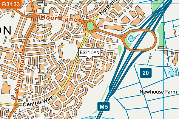 BS21 5AN map - OS VectorMap District (Ordnance Survey)