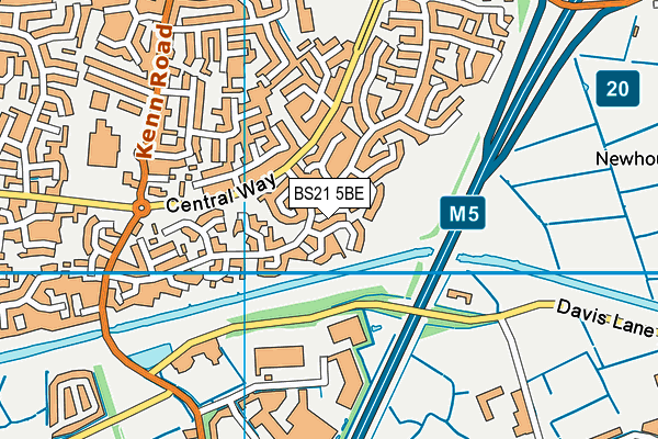 BS21 5BE map - OS VectorMap District (Ordnance Survey)