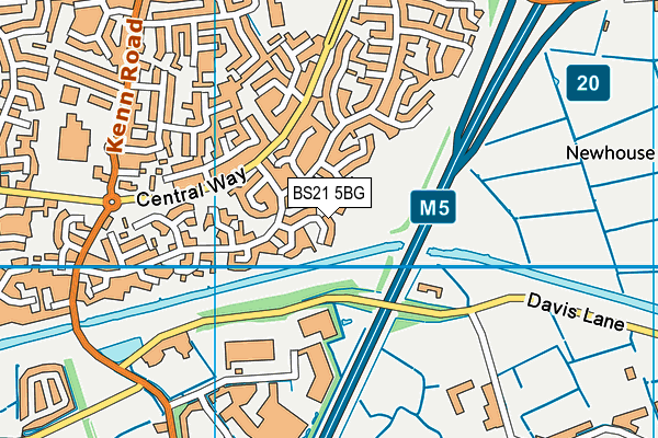 BS21 5BG map - OS VectorMap District (Ordnance Survey)