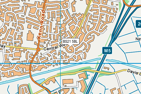 BS21 5BL map - OS VectorMap District (Ordnance Survey)