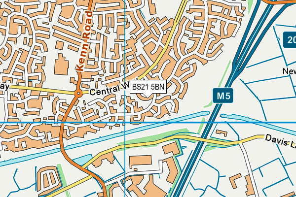 BS21 5BN map - OS VectorMap District (Ordnance Survey)