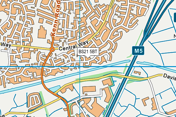 BS21 5BT map - OS VectorMap District (Ordnance Survey)