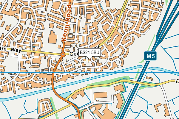 BS21 5BU map - OS VectorMap District (Ordnance Survey)