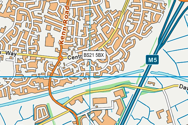 BS21 5BX map - OS VectorMap District (Ordnance Survey)