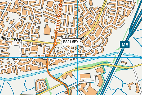 BS21 5BY map - OS VectorMap District (Ordnance Survey)