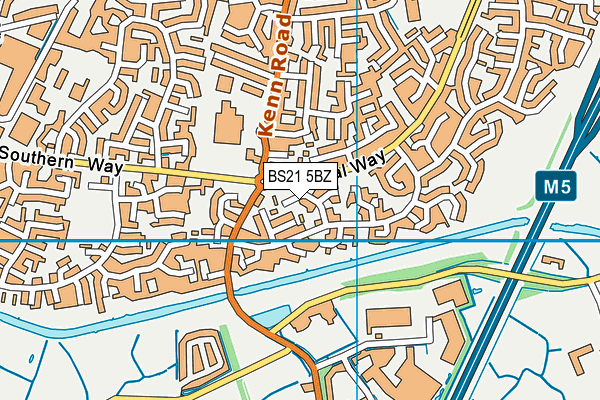 BS21 5BZ map - OS VectorMap District (Ordnance Survey)