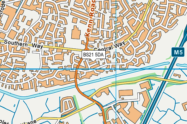 BS21 5DA map - OS VectorMap District (Ordnance Survey)