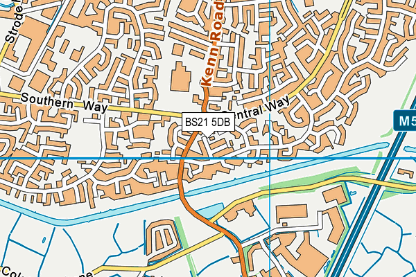 BS21 5DB map - OS VectorMap District (Ordnance Survey)