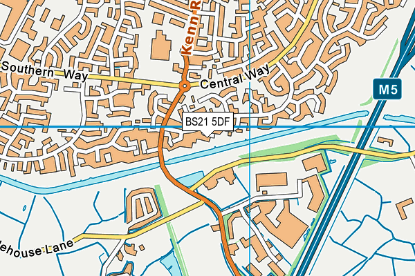 BS21 5DF map - OS VectorMap District (Ordnance Survey)