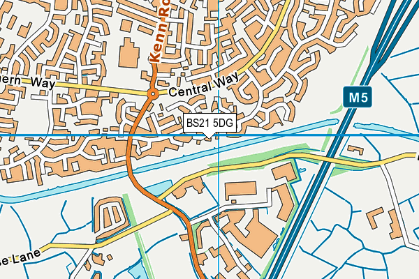 BS21 5DG map - OS VectorMap District (Ordnance Survey)