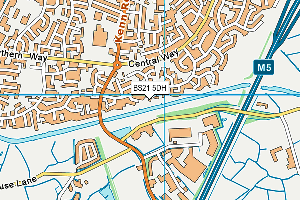 BS21 5DH map - OS VectorMap District (Ordnance Survey)