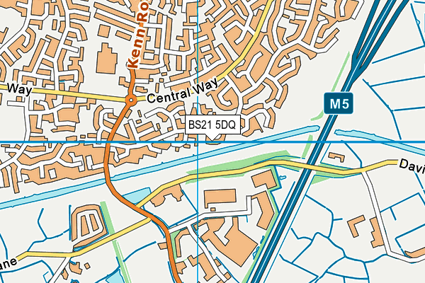 BS21 5DQ map - OS VectorMap District (Ordnance Survey)