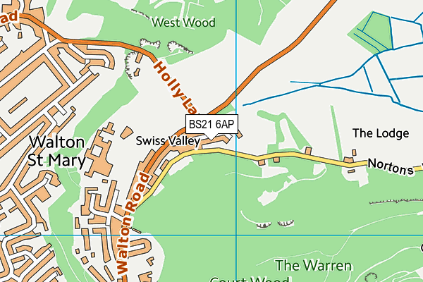 BS21 6AP map - OS VectorMap District (Ordnance Survey)