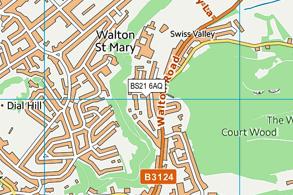 BS21 6AQ map - OS VectorMap District (Ordnance Survey)
