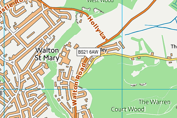 BS21 6AW map - OS VectorMap District (Ordnance Survey)