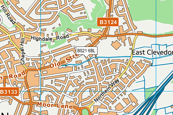BS21 6BL map - OS VectorMap District (Ordnance Survey)