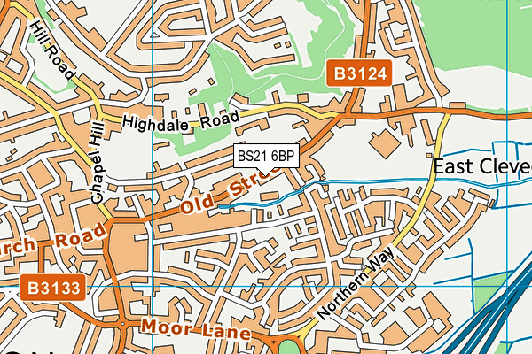 BS21 6BP map - OS VectorMap District (Ordnance Survey)