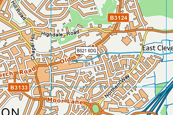 BS21 6DG map - OS VectorMap District (Ordnance Survey)