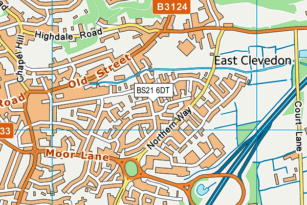 BS21 6DT map - OS VectorMap District (Ordnance Survey)