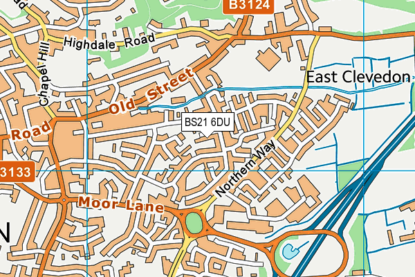 BS21 6DU map - OS VectorMap District (Ordnance Survey)