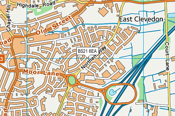 BS21 6EA map - OS VectorMap District (Ordnance Survey)