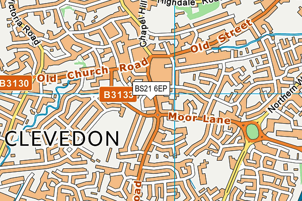 BS21 6EP map - OS VectorMap District (Ordnance Survey)