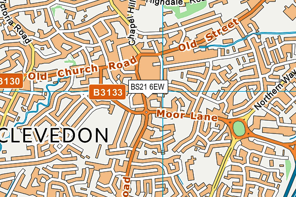 BS21 6EW map - OS VectorMap District (Ordnance Survey)