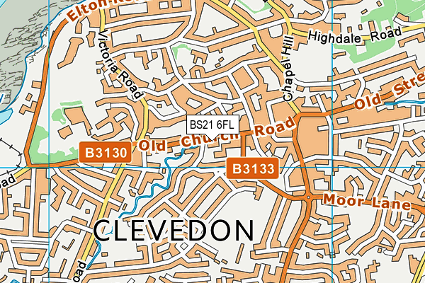 BS21 6FL map - OS VectorMap District (Ordnance Survey)