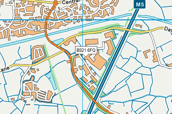 BS21 6FQ map - OS VectorMap District (Ordnance Survey)