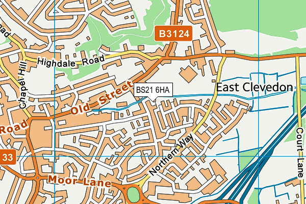 BS21 6HA map - OS VectorMap District (Ordnance Survey)