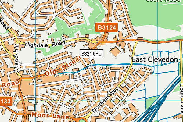 BS21 6HU map - OS VectorMap District (Ordnance Survey)