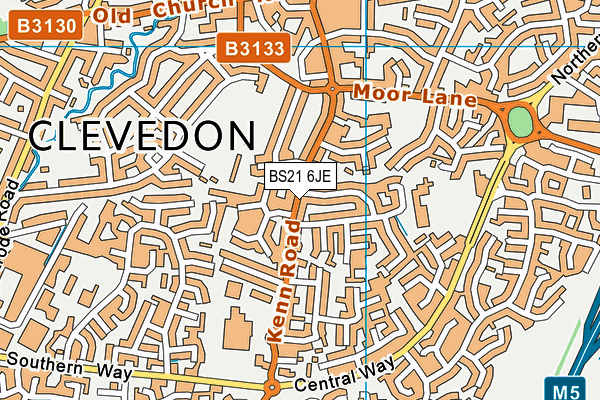 BS21 6JE map - OS VectorMap District (Ordnance Survey)