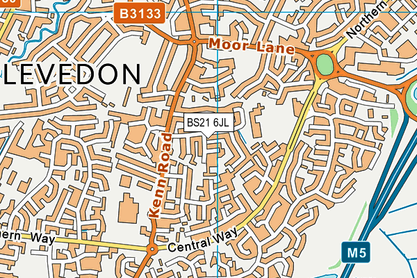 Yeo Moor Primary School map (BS21 6JL) - OS VectorMap District (Ordnance Survey)