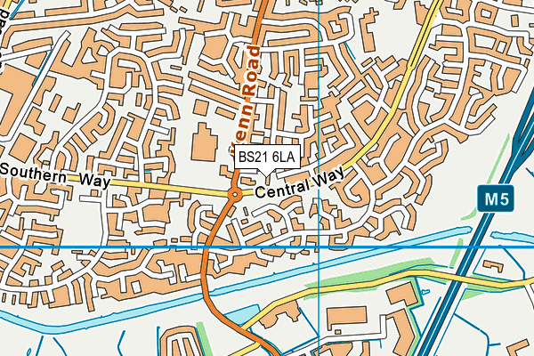 BS21 6LA map - OS VectorMap District (Ordnance Survey)