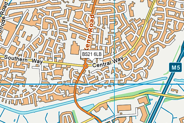 BS21 6LB map - OS VectorMap District (Ordnance Survey)