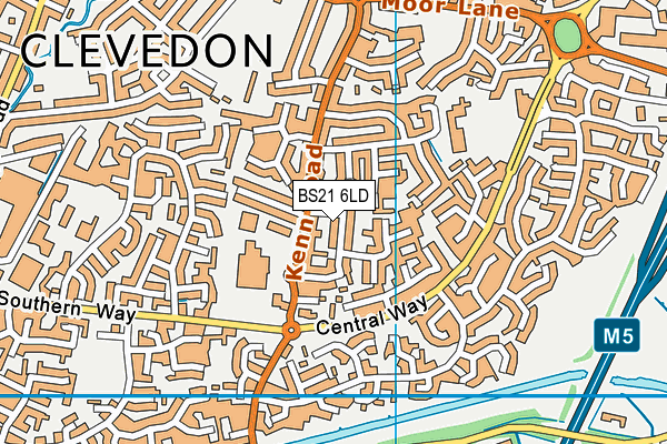 BS21 6LD map - OS VectorMap District (Ordnance Survey)