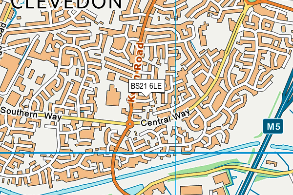BS21 6LE map - OS VectorMap District (Ordnance Survey)