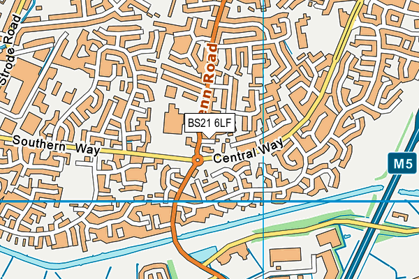BS21 6LF map - OS VectorMap District (Ordnance Survey)