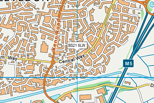 BS21 6LW map - OS VectorMap District (Ordnance Survey)