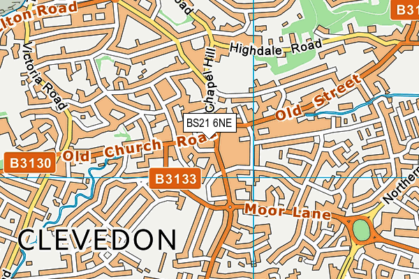 BS21 6NE map - OS VectorMap District (Ordnance Survey)