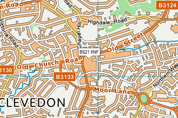 BS21 6NF map - OS VectorMap District (Ordnance Survey)