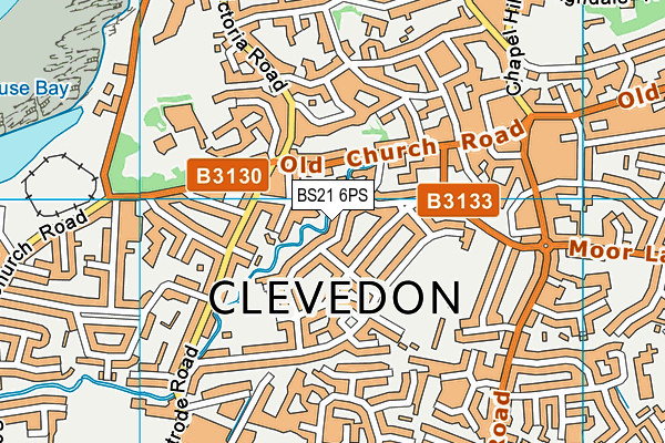 BS21 6PS map - OS VectorMap District (Ordnance Survey)