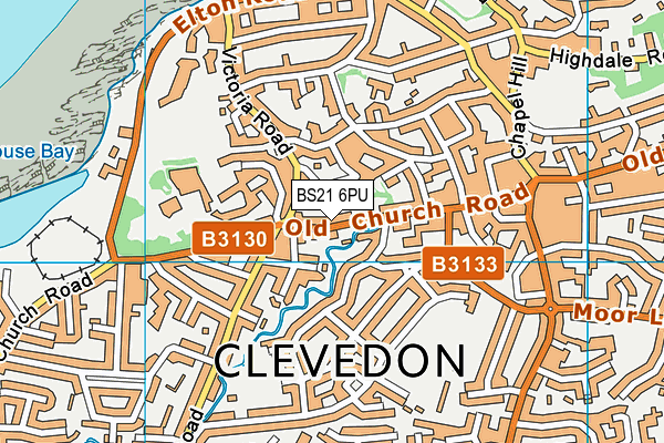 BS21 6PU map - OS VectorMap District (Ordnance Survey)