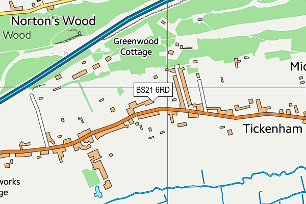 Map of 45 PRINCES ROAD (CLEVEDON) LIMITED at district scale