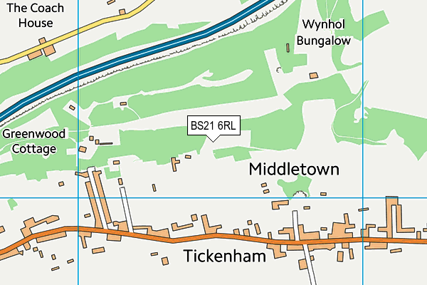 BS21 6RL map - OS VectorMap District (Ordnance Survey)